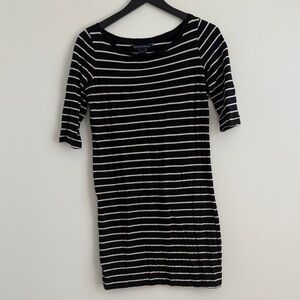 French Connection Striped Black and White Dress